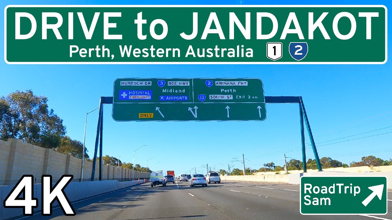 Drive to Jandakot Airport 🇦🇺 [4K] - Perth, Western Australia - Relaxing Drive, Raw Sound