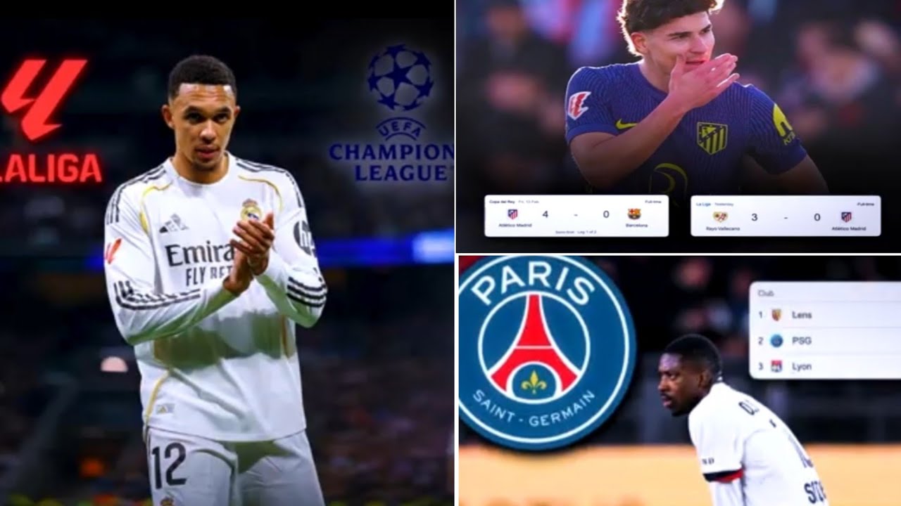 Labarin Wasanni Shin dawowar Trent Kan Iya Ceto Kakar Madrid, Yayinda Psg da ATM Sunyi Koma Baya 