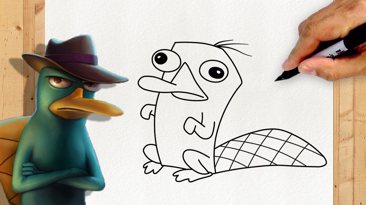 Como Desenhar o Perry Ornitorrinco do Phineas e Ferb