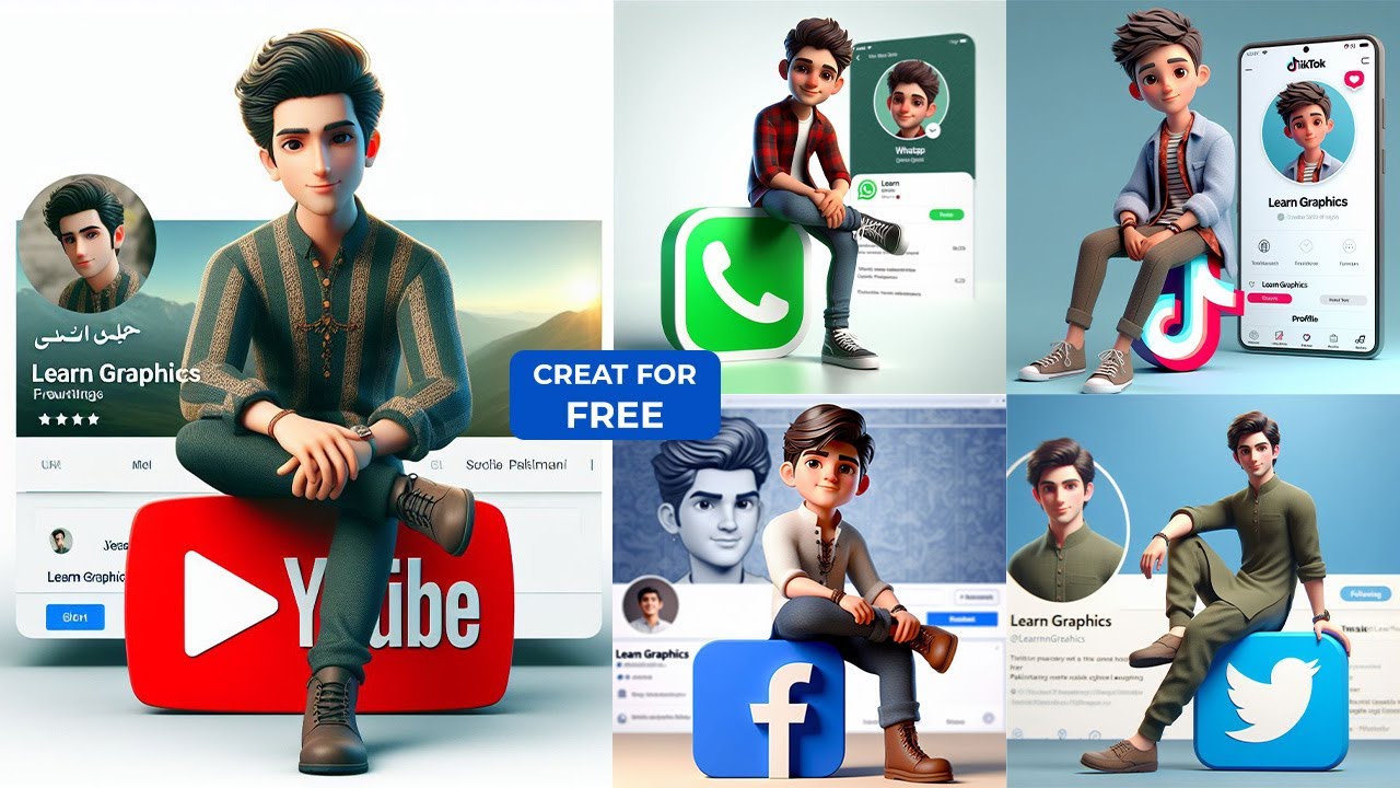 How to Make 3D AI Social Media TRENDING Profile images with Microsoft Bing for Free
