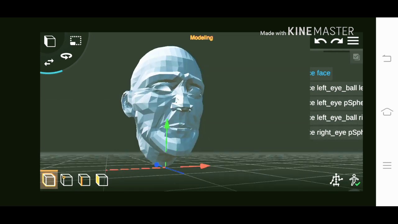 Prisma 3d, modeling human head, sphere object [ object import in spacedraw ]