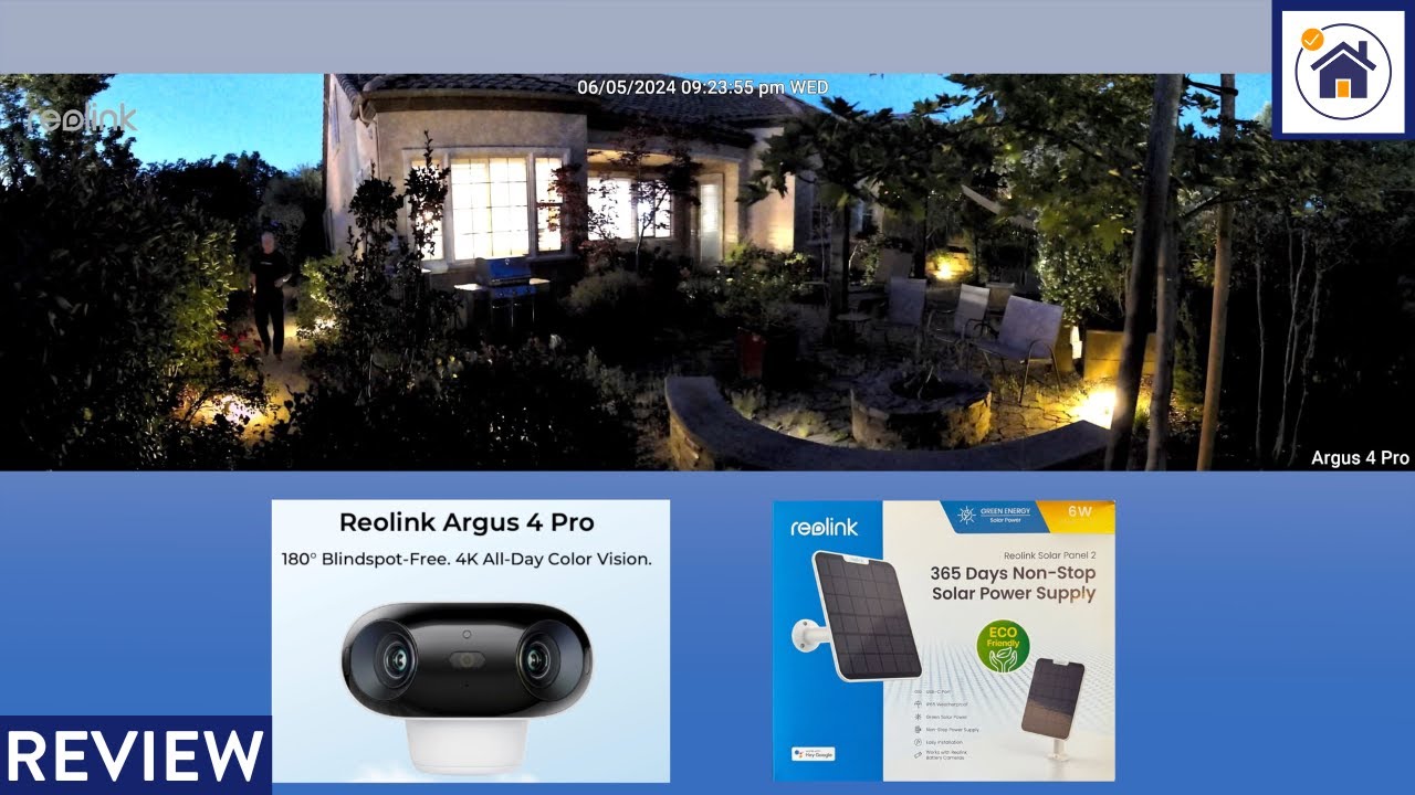 REVIEW: Reolink Argus 4 Pro 4K 180&deg; FoV, ColorX technology, Wi-Fi 6 plus 6W Reolink Solar Panel 2