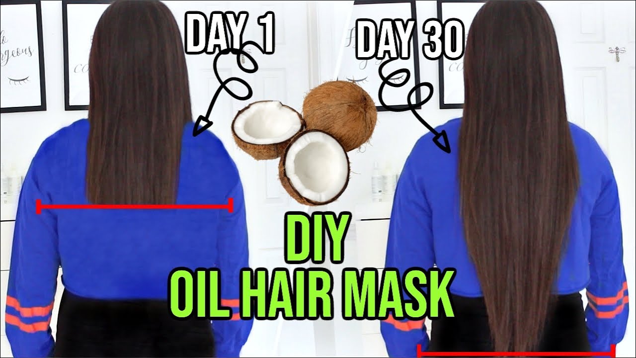 DIY COCONUT OIL Hair Mask (tips & tricks) | How To Grow Your Hair Long FAST !!