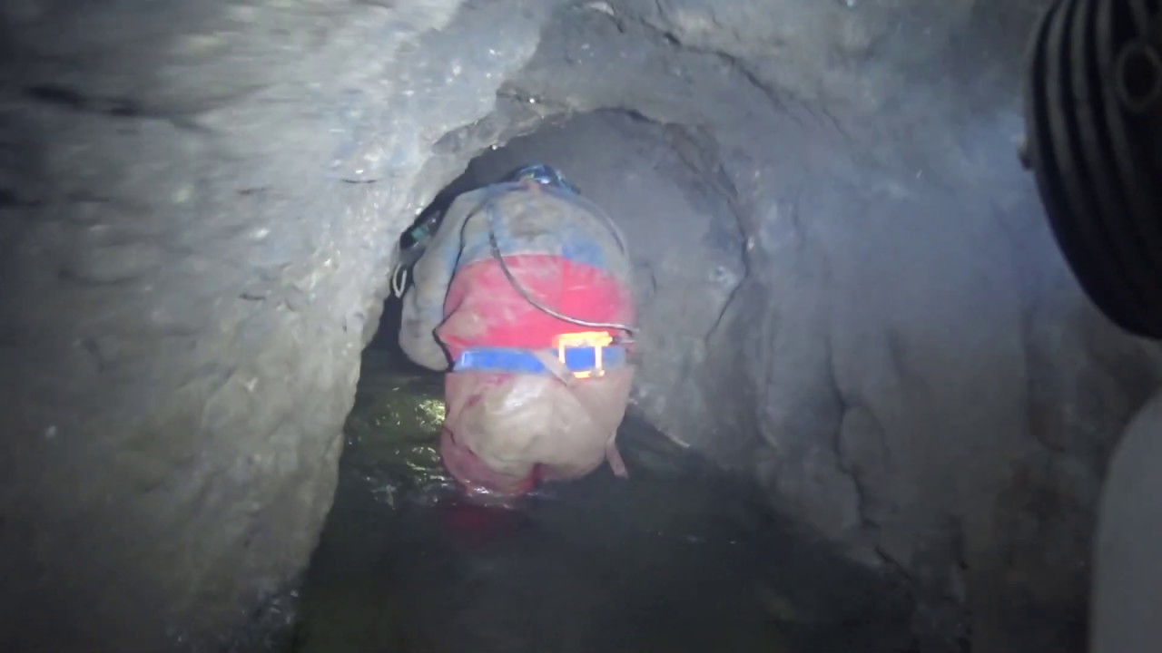 Flooded 110 yard tramming level, Great Orme Mines, Llandudno, 7-4-19