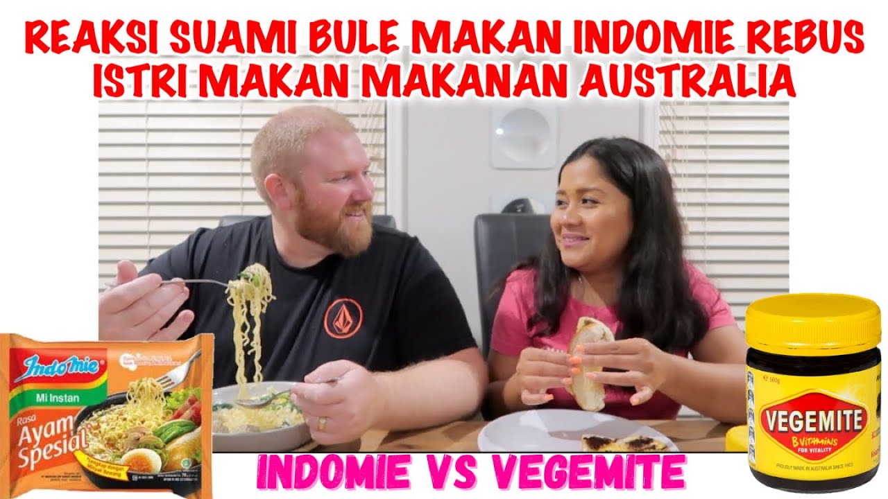 SUAMI BULE MAKAN MASAKAN INDONESIA | ISTRI BULE MAKAN MAKANAN AUSTRALIA #VEGEMITE