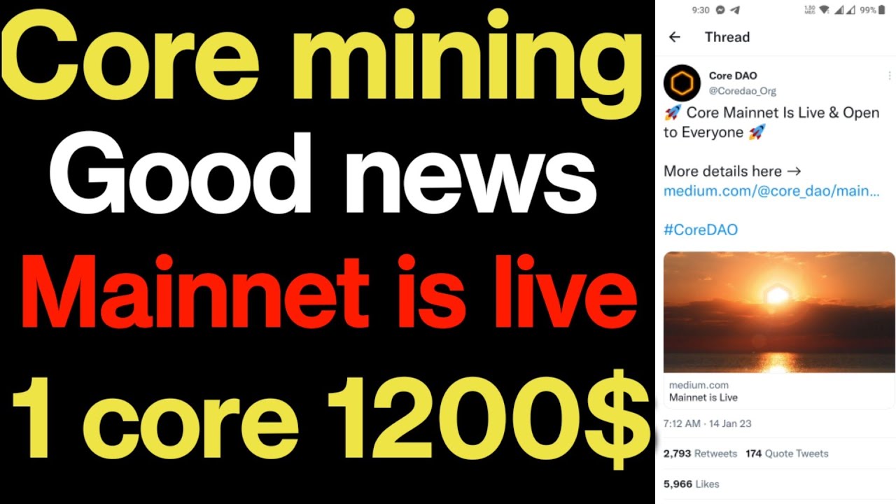 🚀 Core Mainnet Is Live & Open to Everyone 🚀