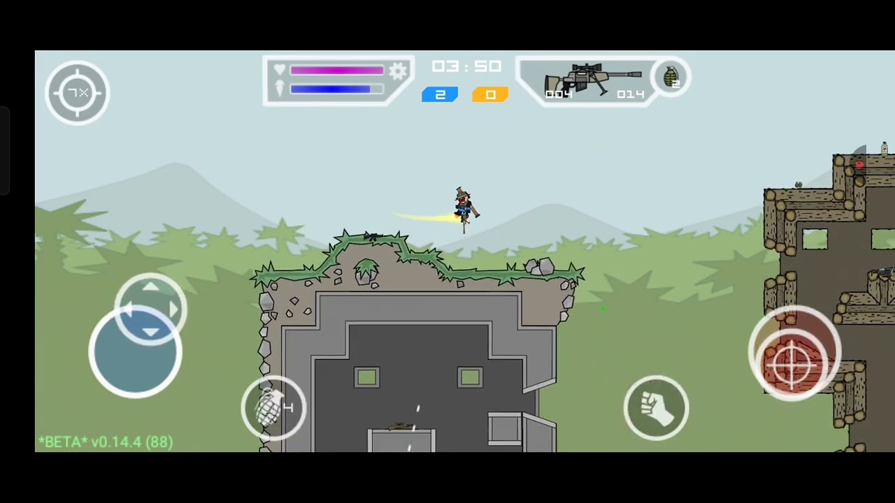 Mini militia classic ctf gameplay pro player (Sniper and Rpg ) number 4 gameplay 