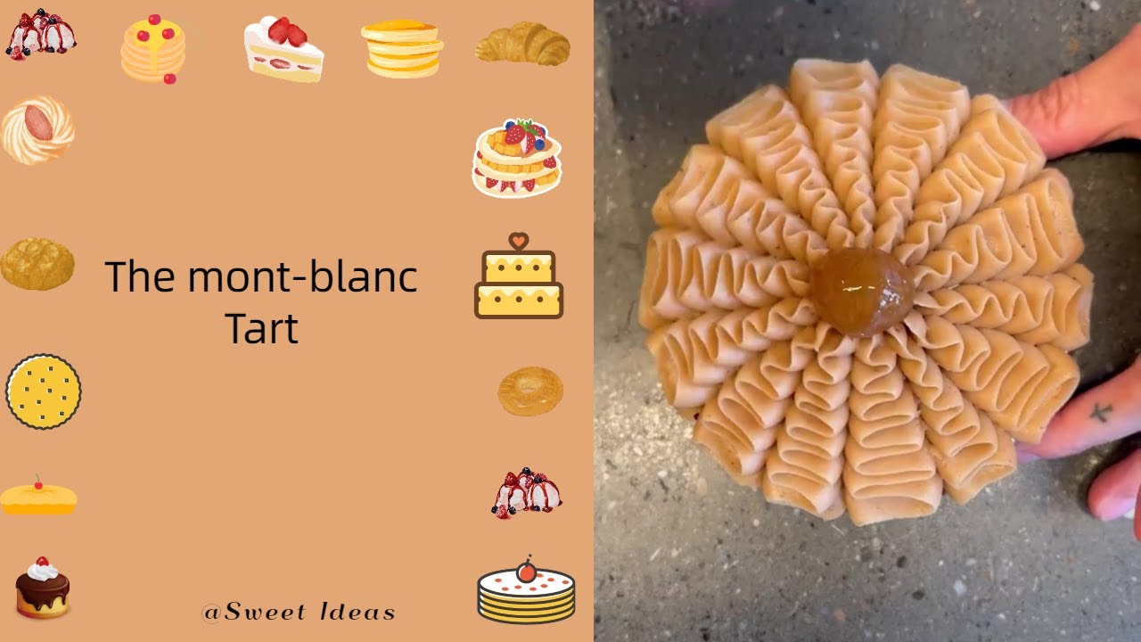 Amasing Mont-Blanc Tart with chestnut and a beautiful piping  Tutorial 