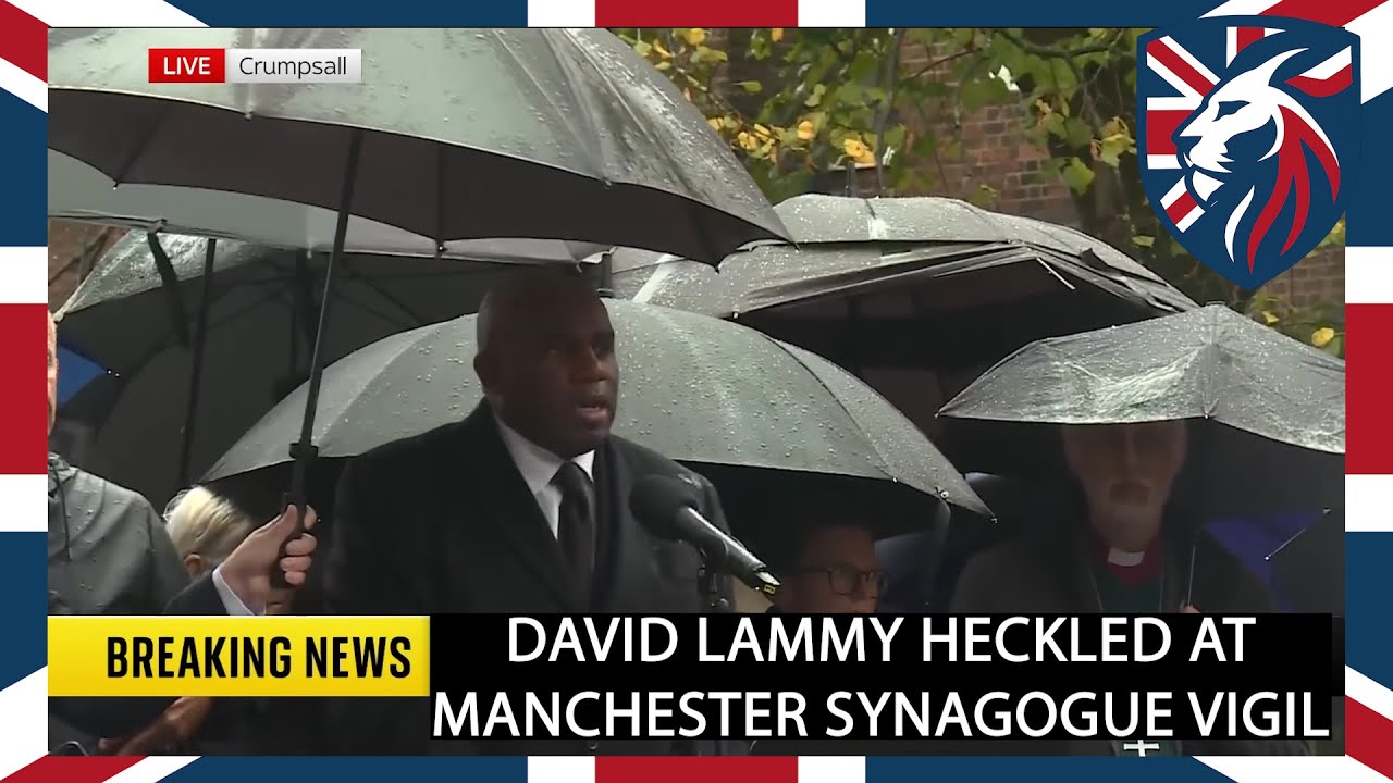 David Lammy Gets Heckled By Angry Crowd At Manchester Synagogue Vigil