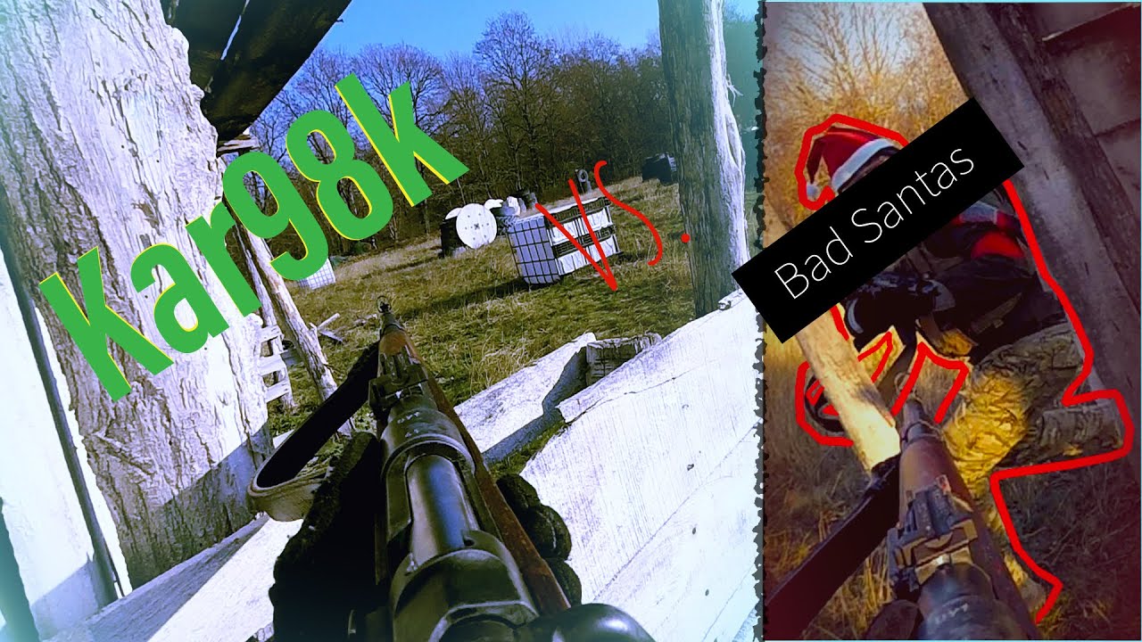 Bad Santa airsoft gameplay with the Kar98k