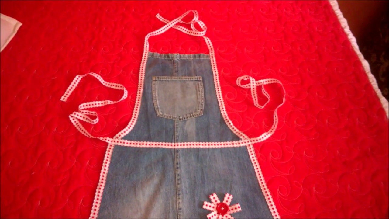 DIY Avental de calça jeans - Faça você mesmo