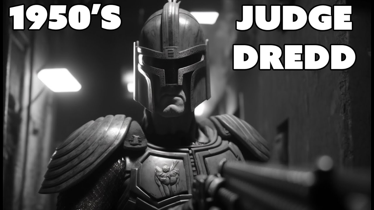 How Judge Dredd Would Look as a 1950's Film - AI Generated Images