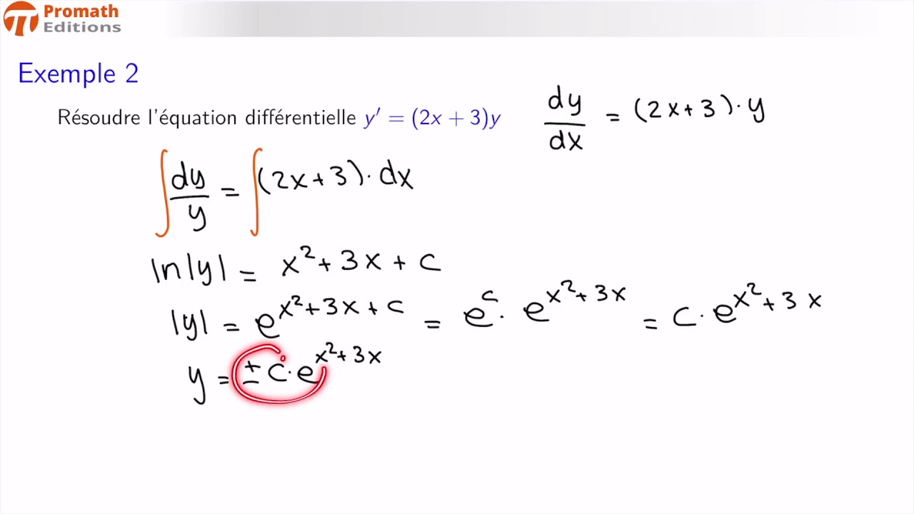 Équations différentielles à variables séparables