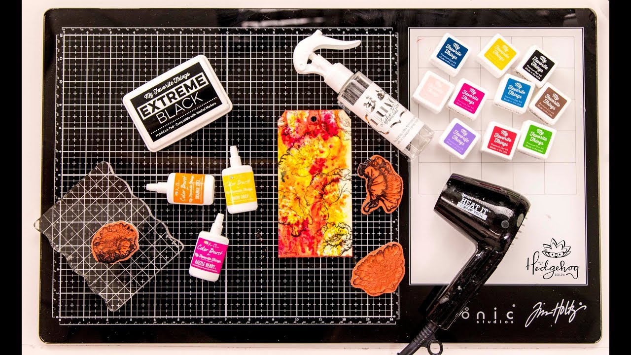 Turn Pigment Powder (MFT) into Watercolors & Backgrounds - Inktoberfest Day 3