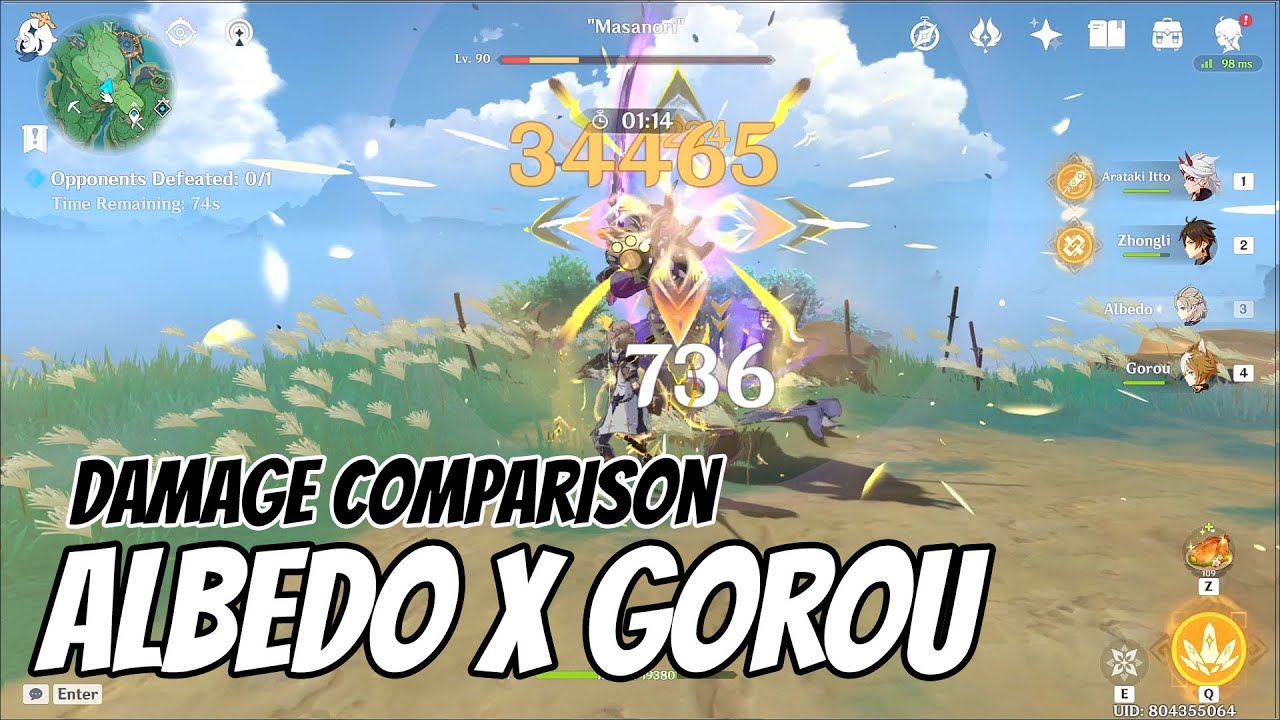 How good is Gorou for Albedo - Damage Comparison | Genshin Impact
