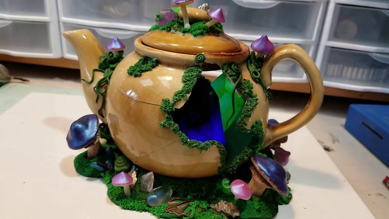 Fairy house tea pot