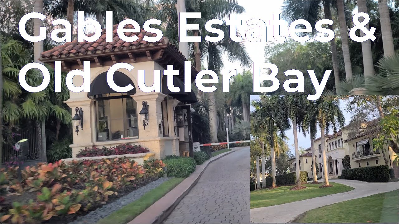 Behind Miami's most expensive gated communities(side view). Gables Estates & Old Cutler Bay.
