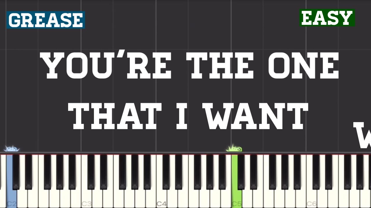Grease - You’re The One That I Want Piano Tutorial | Easy
