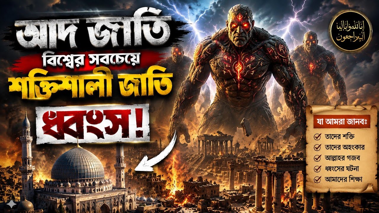 আদ জাতি বিশ্বের সবচেয়ে শক্তিশালী জাতির ধ্বংস | ইসলামিক গল্প | Azab-e Aad | Islamic Story | TRUE