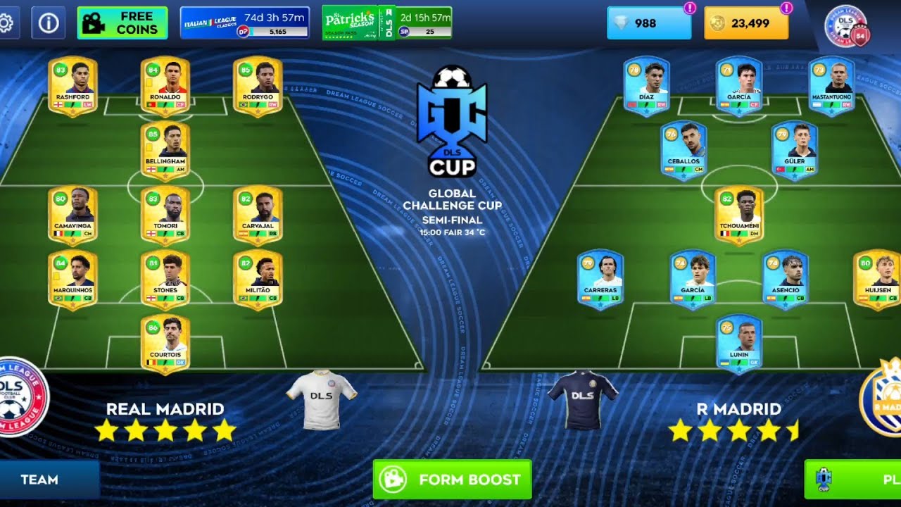 DLS26 REAL MADRID VS REAL MADRID VS ARSENAL 
