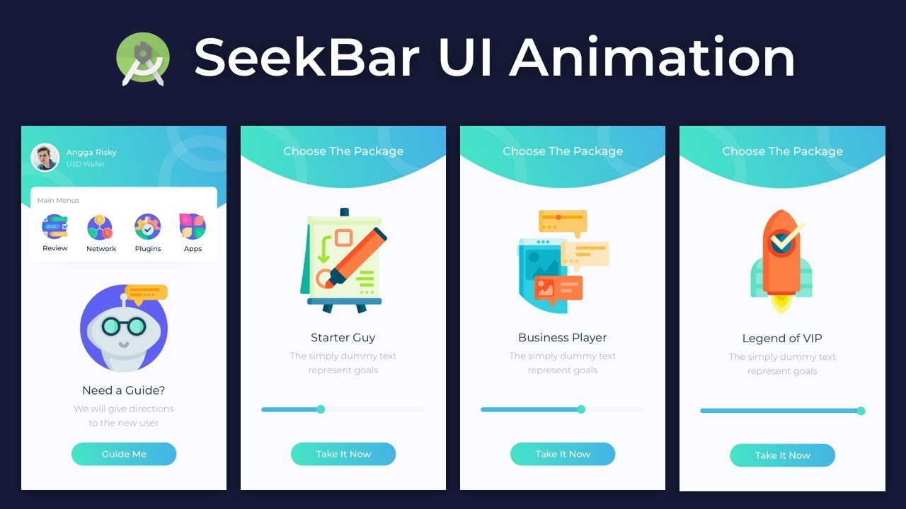 Android Studio Tutorial — Package UI Animation With SeekBar