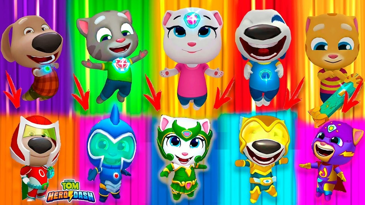 Talking Tom Hero Dash   Discover all the heroes   Full Screen   Full walkthrough   BOSSES