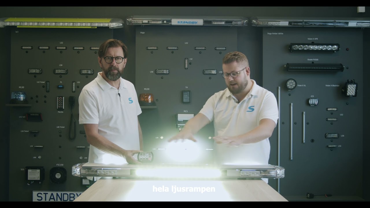 Standby Produktvisning Vega Ljusramp Vit/Gul