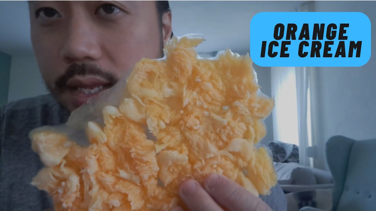ASMR Orange Ice Cream 🍡🍨🧊🍊 - Eating Sounds