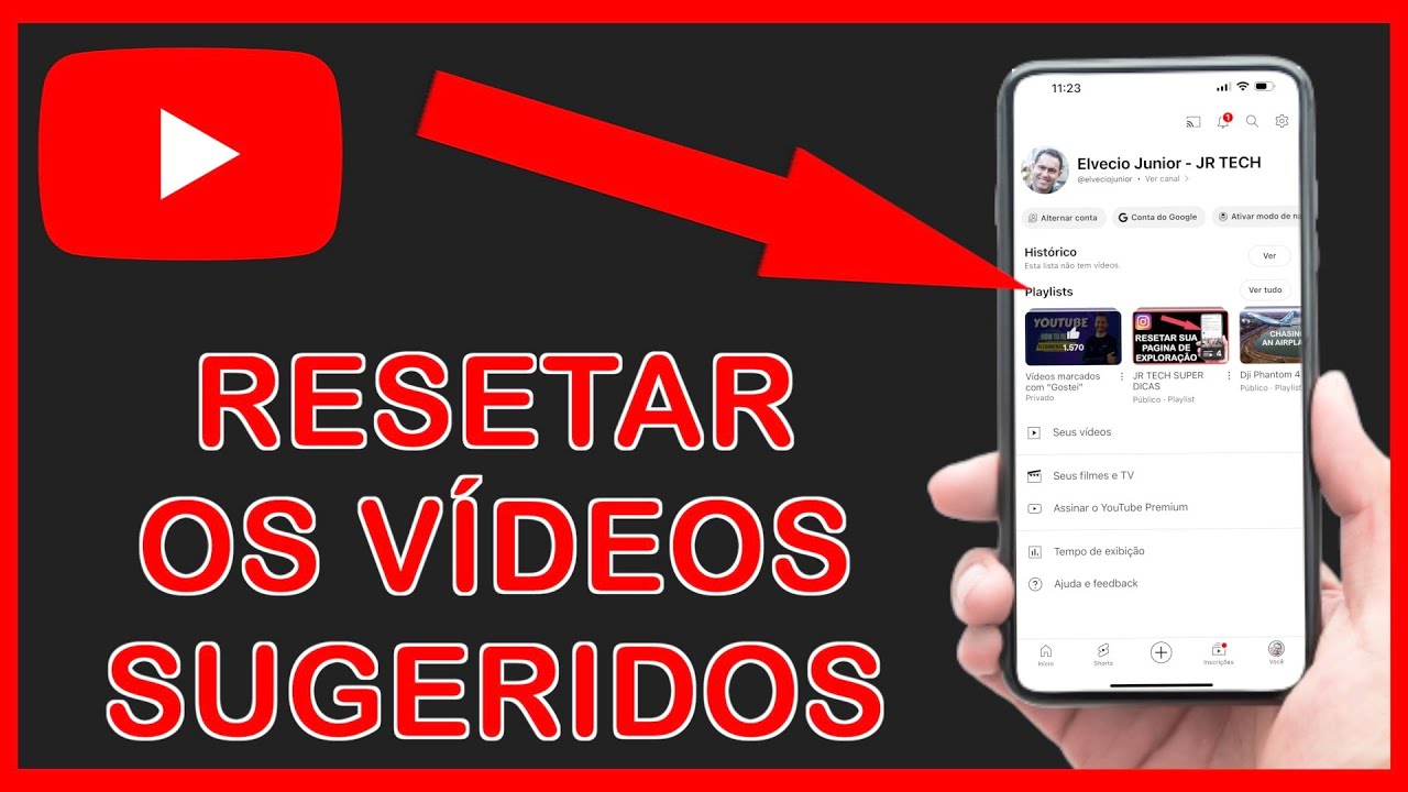 #YouTube #reset #jrtech Como Resetar/Reiniciar/Redefinir os V&iacute;deos Sugeridos no Youtube ✔️