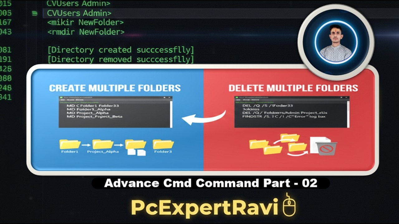 How To create multiple folder at once using cmd commands