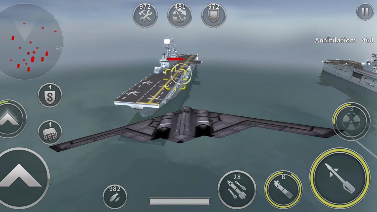GUNSHIP BATTLE: B-2 Spirit bomber with special weapon Laser.
