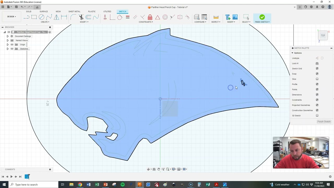 BRHS - Fusion 360 - SVG into drawing