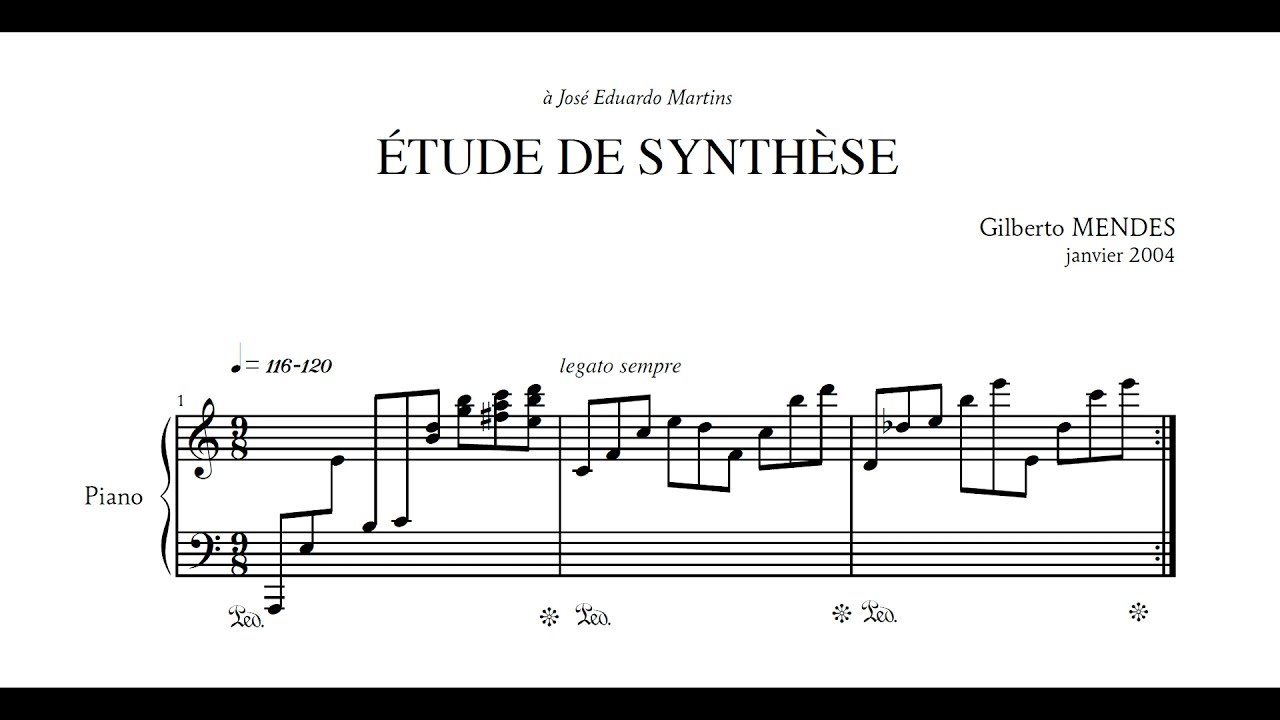 Gilberto Mendes - &Eacute;tude de synth&egrave;se (Antonio Eduardo Santos, piano)