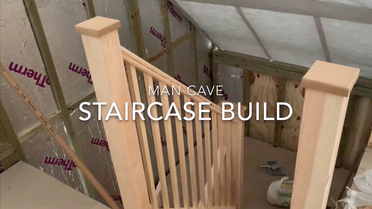 Staircase build | Man cave | Dog-leg staircase