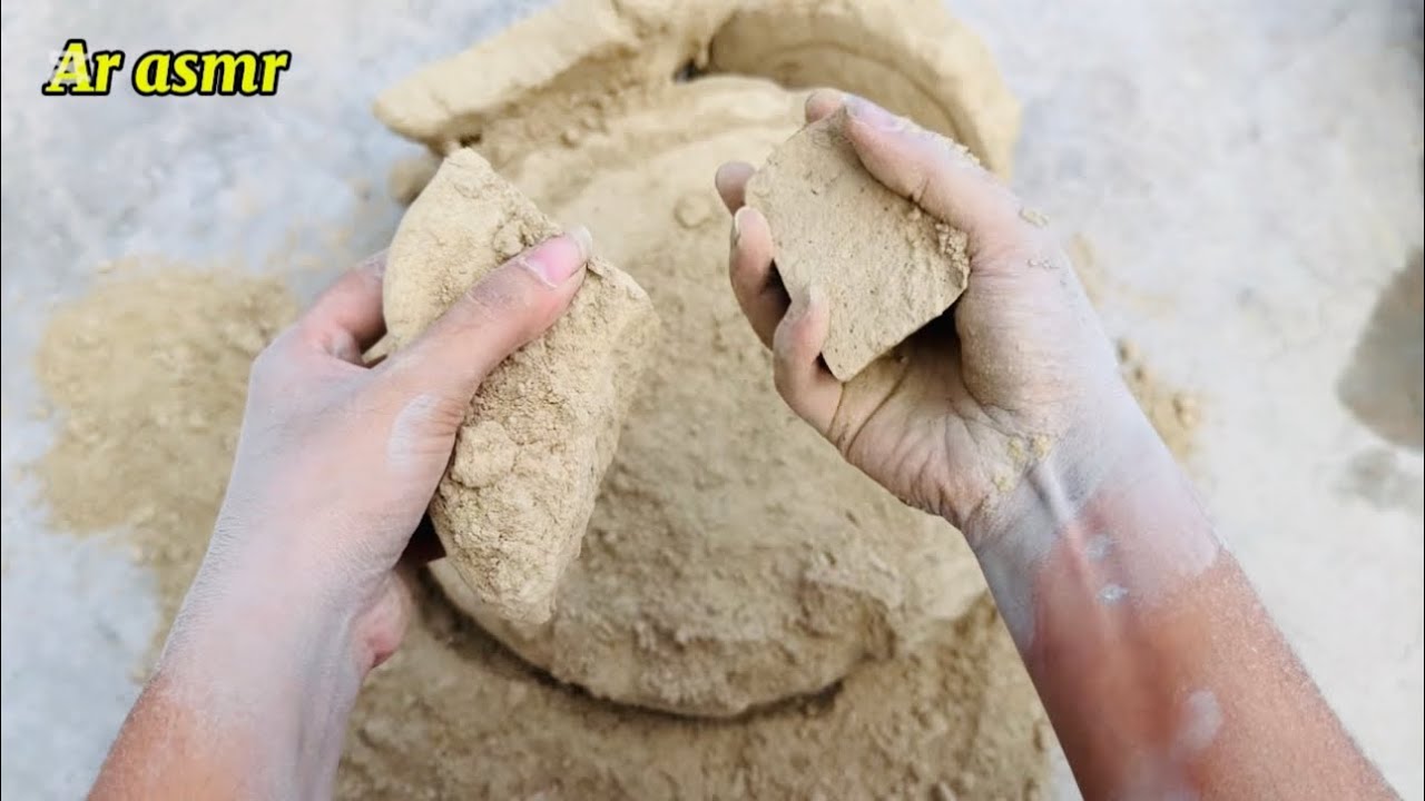 New video of pookie mud dirt dry floor crumbling video 🔥🔥super satisfying video ever 