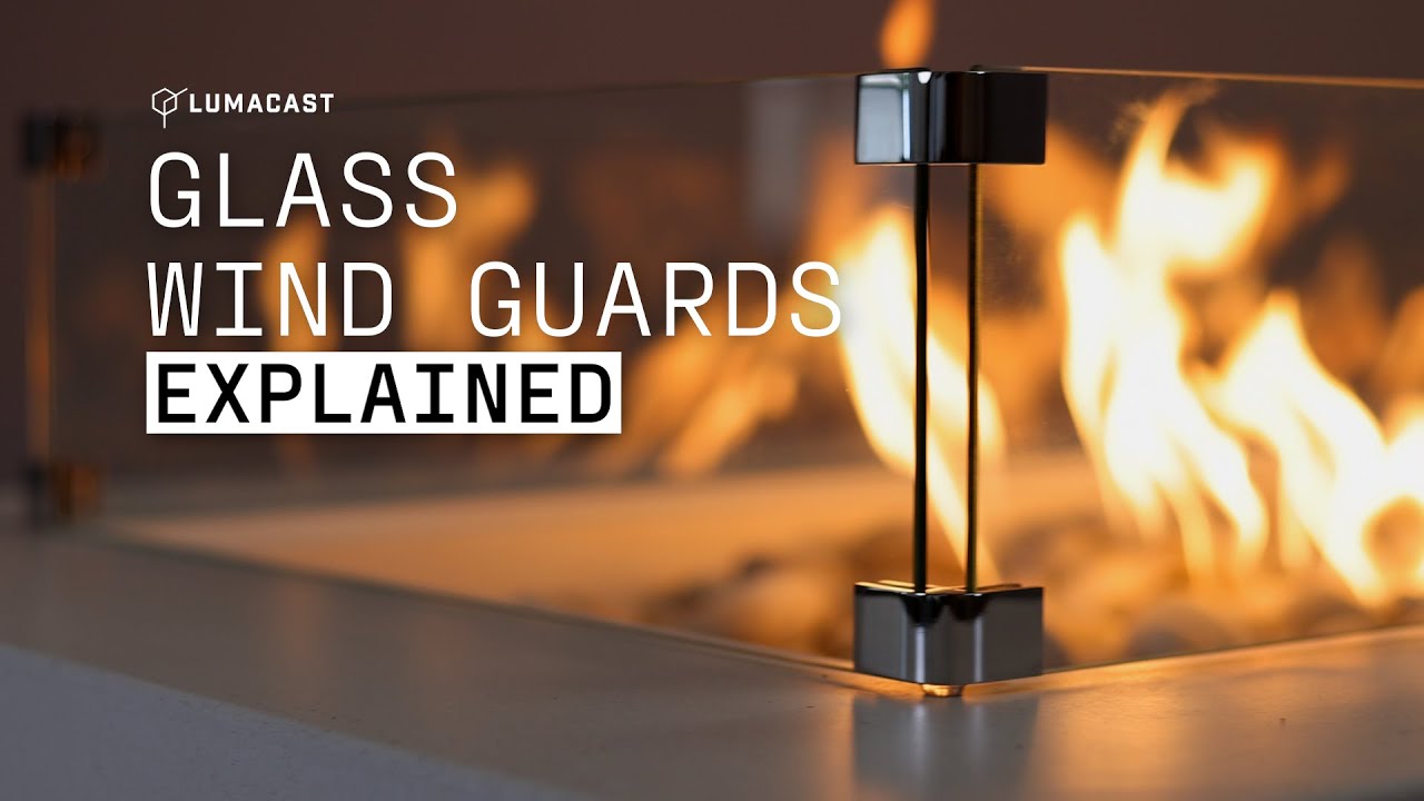 Glass Wind Guard Overview | Lumacast Fire Feature Accessories