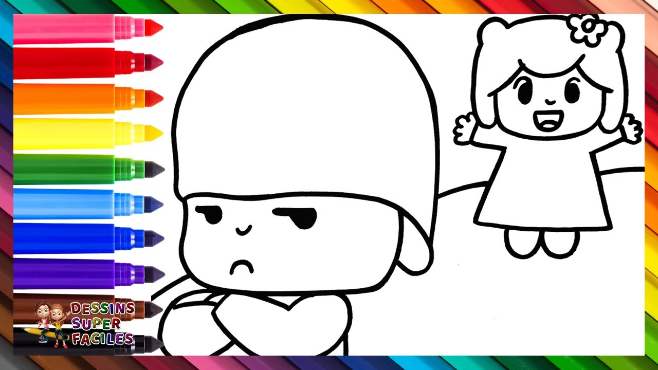 Dessiner Et Colorier Pocoyo En Colère Avec Bea 👶😡👧 Dessins Pour Enfants