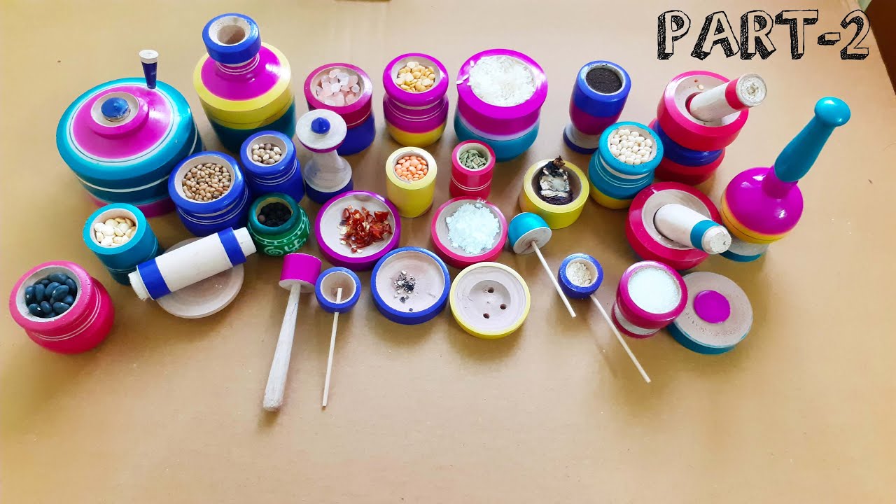 Wood kitchen Set | Wood Toy kitchen Set |Unboxing kitchen set |Primitive kitchen set tools part - 2|