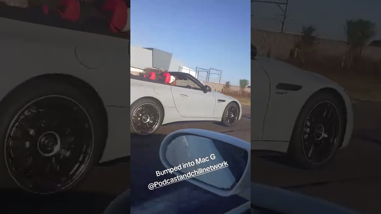 MacG was spotted by a chiller driving his Benz car at the highway