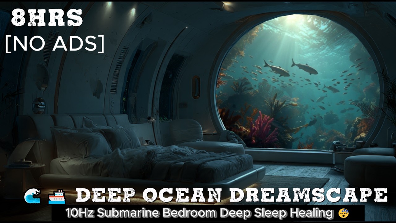 🌊🚢 Deep Ocean Dreamscape | Submarine Bedroom Sleep 🛏️💙 10Hz Healing Music for Deep Sleep