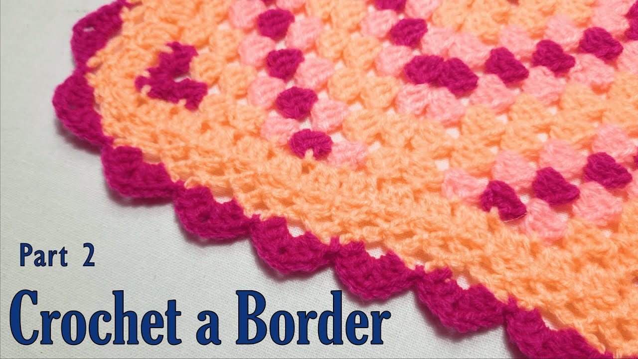 Crochet a border edging | Crochet a table mat Part - 2 | Loop on hook