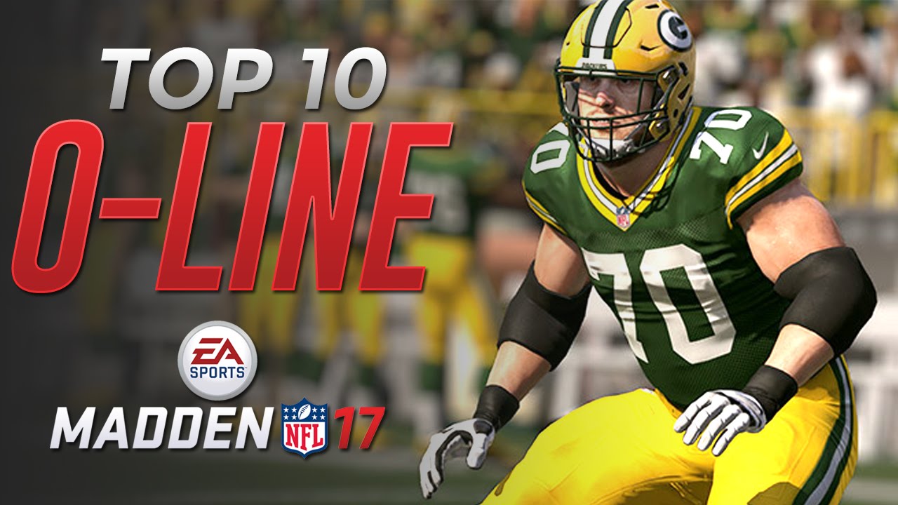 MADDEN 17 PLAYER RATINGS - Top 10 OFFENSIVE LINEMEN in Madden 17! Three Cowboys Make the Top 10!