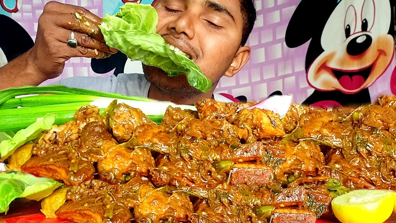 🍗Mukbang Spicy Pork With Rice & Green Chilli Hungry Chalenge||#mukbang #pork #vlogs