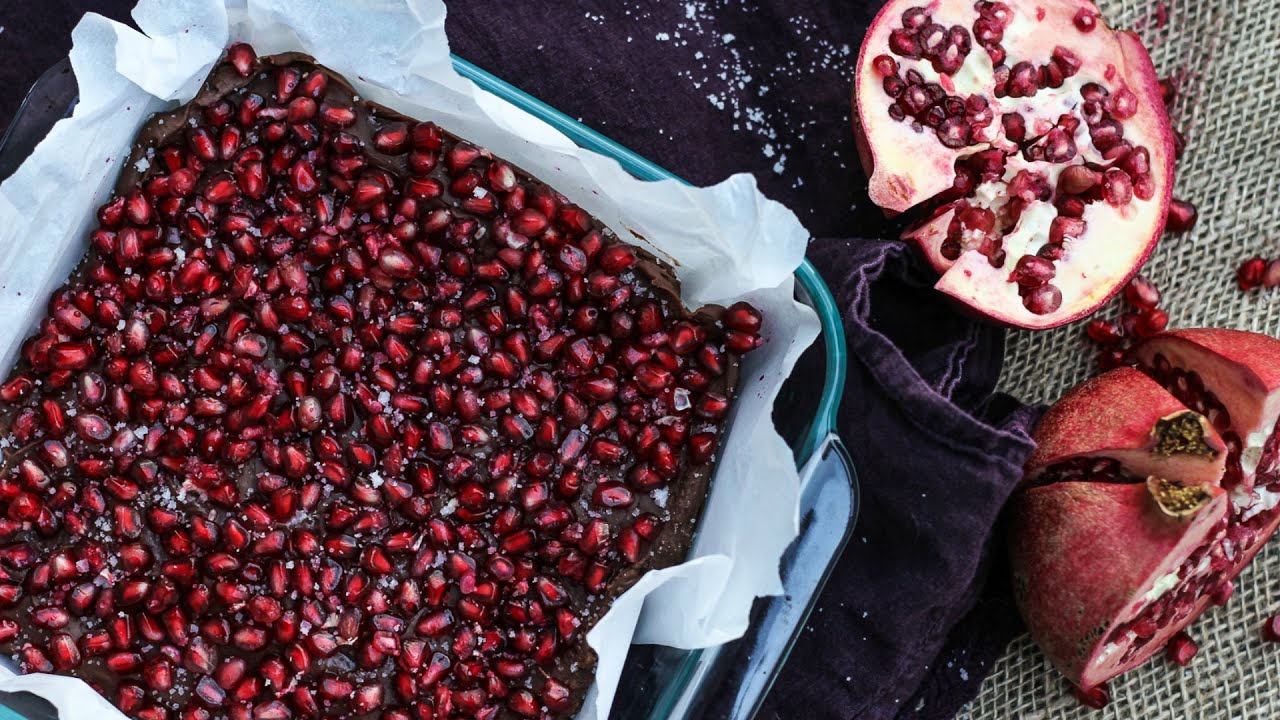 Salted Pomegranate Chocolate Fudge