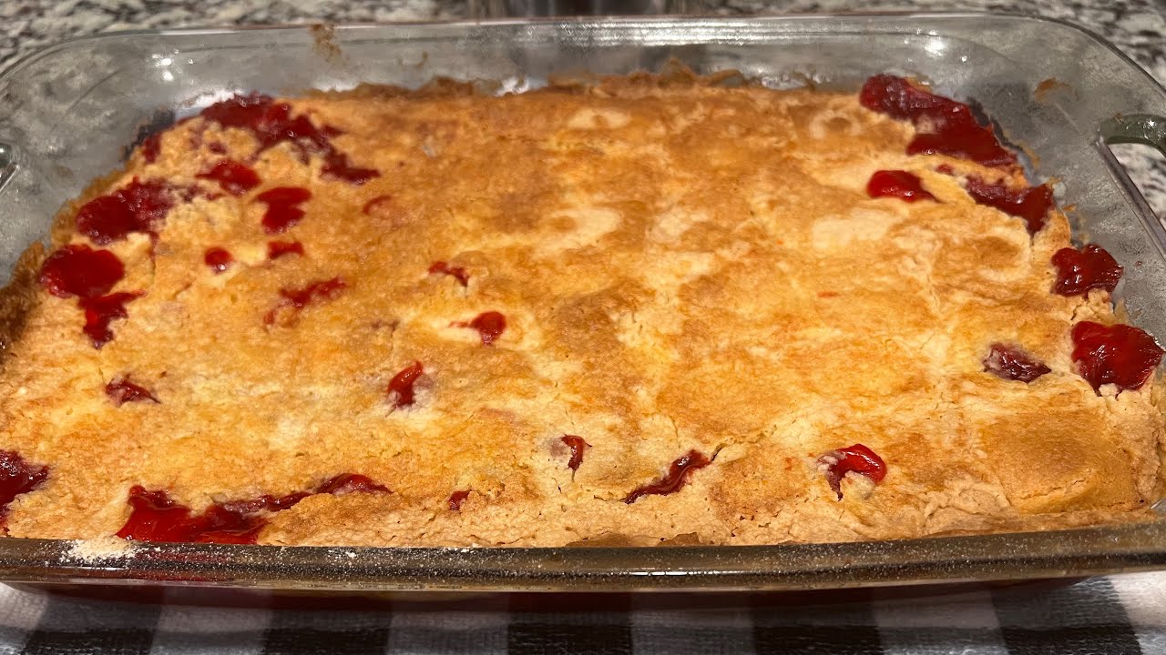Strawberry Dump Cake Recipe//Good As Any Cobbler