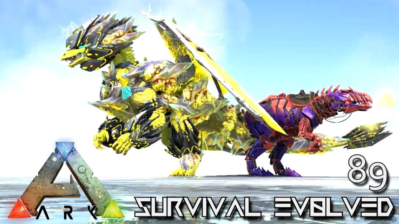 ARK: SURVIVAL EVOLVED - TEK DRAGON BOSS & BIONIC GIGA FOREWORLD MYTH E89 (MOD ARK EXTINCTION CORE)