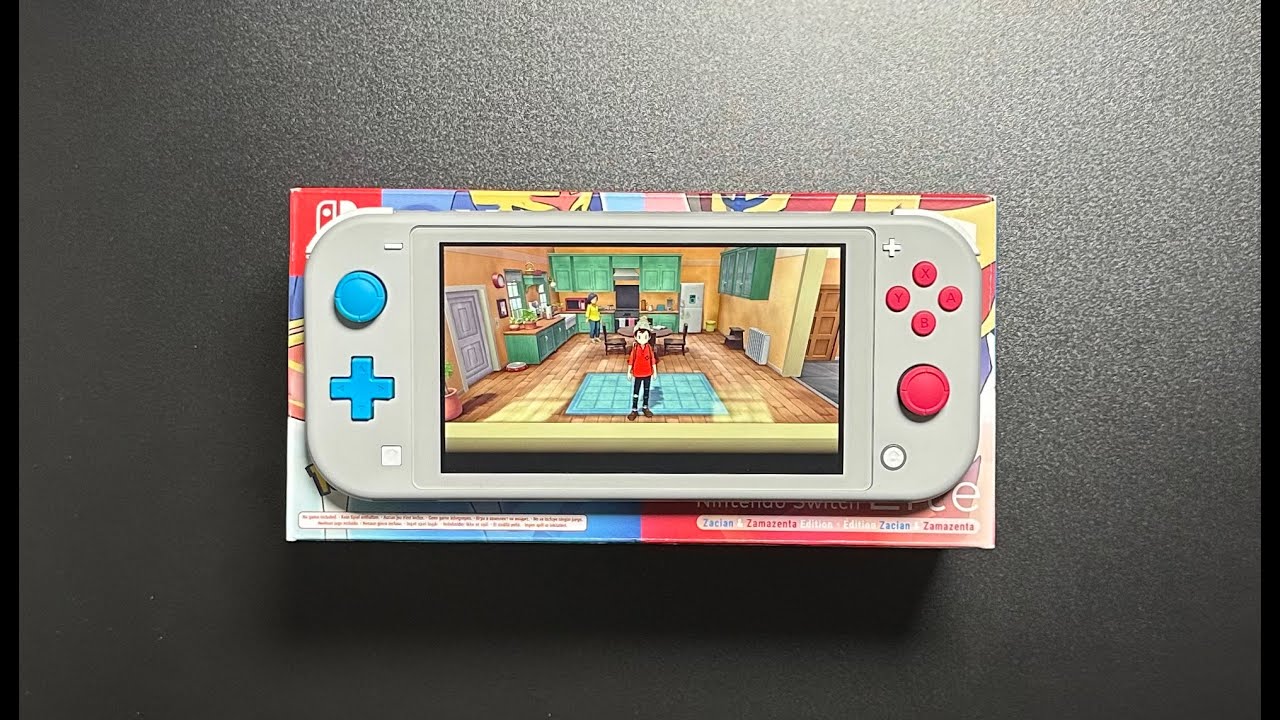 Nintendo Switch Lite Zacian and Zamazenta Unboxing