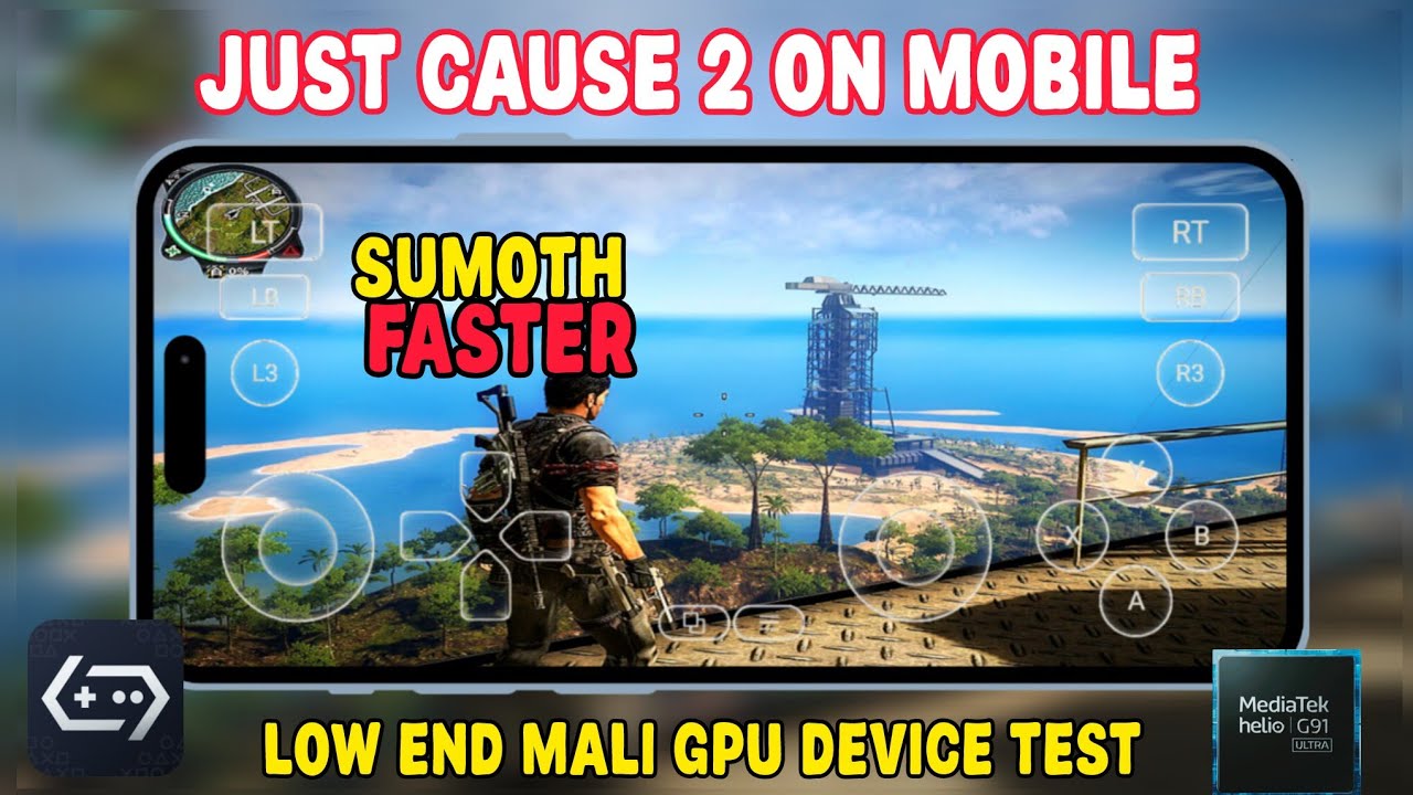 I tried Just Cause 2 on Mali GPU  setup in gamehub mediatek hello devices