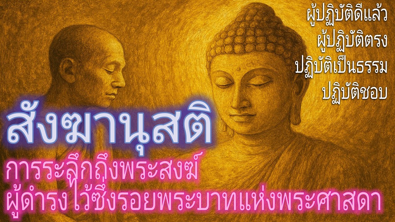 สังฆานุสติ : การระลึกถึงพระสงฆ์ ผู้ดำรงไว้ซึ่งรอยพระบาทแห่งพระศาสดา |  ฟังธรรมะก่อนนอนได้บุญ