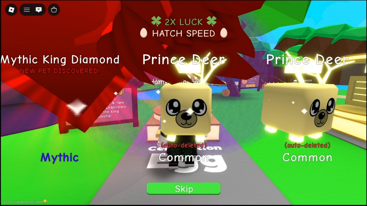 Hatching Mythic King Diamond, 3 Shiny King Diamonds, 7 Golden Trophies and more | BGS